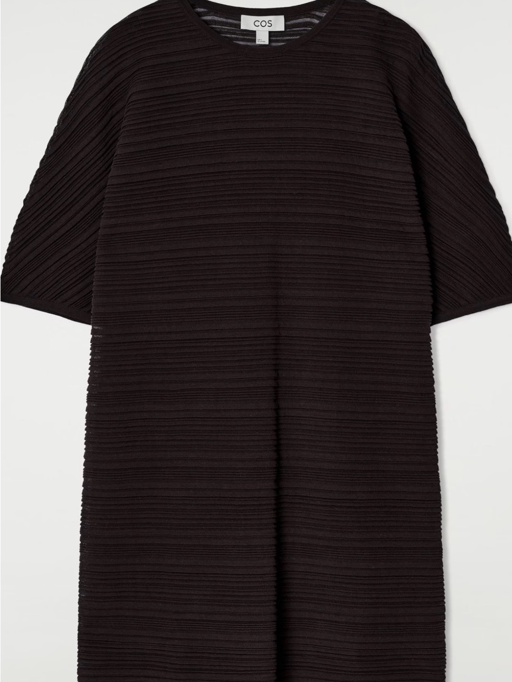 COS Brown Textured Mini Dress size S M New